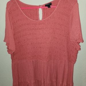 Brunt orange babydoll top.